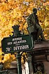 Sign, Pere Lachaise Cemetery, Paris, Ile-de-France, France