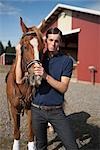 Joueur de Polo à cheval, Brush Prairie, Washington, USA