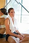 Woman Resting after Bikram Yoga