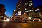 Firetruck on City Street, Toronto, Ontario, Canada