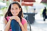 Portrait of Girl at a Cafe