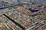 Aerial view of houses on florida east coast