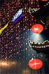 China,Beijing. Chinese New Year Spring Festival - lantern decorations on a restaurant front