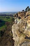 Shropshire, England Hawkstone Park. Der Park bietet Spaziergänge entlang einer Reihe von Sandsteinfelsen, mit einer Fülle von Torheiten, Grotten, Brücken und Höhlen zum erforschen und ist eines der beliebtesten Shropshire Attraktionen.