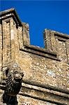 England,Somerset,Crewkerne. St Bartholomew's Parish Church stands on higher ground west of the town centre. It is the focal point of the rural prospect of the western side of the town - a superb example of the Perpendicular style with many unusual and individual features. Highlighted here are its highly individual gargolyes or more correctly its chimera.