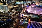 USA,Nevada,Las Vegas. The Strip at night