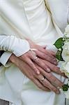 Close-up of Wedding Rings on Bride and Groom's Hands, Salzburg, Austria