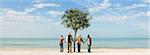 Ecology conceZS, group of people standing in front of tree, holding hands