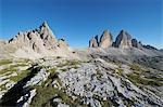 Tre Cime di Lavaredo and Paternkofel, Dolomites, South Tyrol, Italy