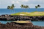 Parcours de golf, Kona, la Big Island, Hawaii, Etats-Unis