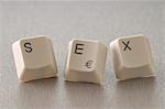 SEXE avec des touches d'un clavier