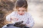 Little Girl Playing Outdoors