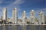 Downtown Vancouver et False Creek, Colombie-Britannique, Canada