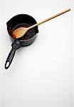 Dirty Pot and Wooden Spoon