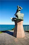 Statue commémorative à toutes les personnes perdues en mer, phare de Montauk Point, Montauk, Long Island, New York État, États-Unis d'Amérique, Amérique du Nord