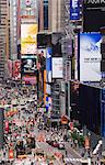 High angle view of Broadway and Times Square, Manhattan, New York City, New York, United States of America, North America