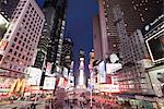 Times Square at dusk, Midtown, Manhattan, New York City, New York, United States of America, North America