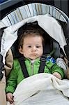 Baby Boy in Stroller