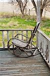 Rocking Chair on Porch, Kansas, USA