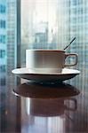 Cup of Coffee on Boardroom Table