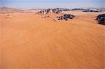 Désert montagne paysage, Wadi Rum, Jordanie, Moyen-Orient