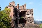 Ruine de château, Heidelberg, Bade-Wurtemberg, Allemagne