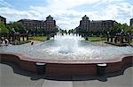 Brunnen von Mannheim Wasserturm, Mannheim, Baden-Württemberg, Deutschland