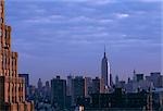 Skyline of New York with Empire State Building.