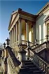 Chiswick House. Looking up the entrance steps towards the portico. 1729. Architect: William Kent