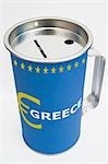 EEC Symbol and Greece on Piggy Bank Mug