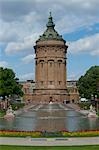 Mannheim Wasserturm, Mannheim, Baden-Württemberg, Deutschland