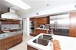 Wood and stainless steel kitchen