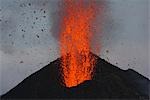 Molten lava erupts from Stromboli, Sicily