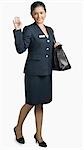 Portrait of an air hostess smiling