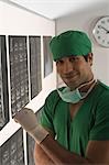 Portrait of a male surgeon smiling