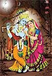 Hindu god and goddess Radha-Krishna