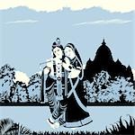 Lord Krishna with Goddess Radha