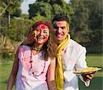 Couple fête Holi