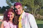 Couple fête Holi