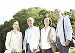 Groupe de haut niveau qui voyagent