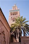 Die Koutoubia-Moschee, Djemaa el-Fna, Marrakesch, Marokko, Nordafrika, Afrika