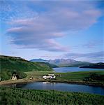 Loch Harport et les Cuillin Hills, Isle of Skye, région des Highlands, Ecosse, Royaume-Uni, Europe