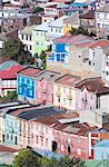 Traditional colourful houses, Valparaiso, UNESCO World Heritage Site, Chile, South America