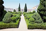 The Queluz Palace gardens, once the summer residence of the Braganza Kings, Queluz, near Lisbon, Portugal, Europe