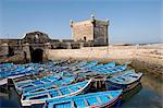 La Skala du Port, le vieux port, Essaouira, ville historique de Mogador, Maroc, nord de pêche Afrique, Afrique