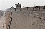 The ancient Pingyao city wall first built about 2700 years ago and expanded in the Ming Dynasty, Pingyao, UNESCO World Heritage Site, Shanxi, China, Asia