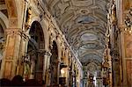 La cathédrale, la Plaza de Armas, Santiago du Chili en Amérique du Sud