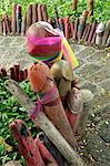 Formerly built to re-house the spirit from the ficus tree, donations of phallic symbols have resulted in the shrine being dedicated to fertility, Chao Mae Tuptim (Shrine of the Goddess Tuptim), Bangkok, Thailand, Southeast Asia, Asia