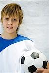 Young soccer player, portrait