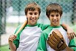 Joueurs de baseball jeune, portrait